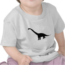 Silhouette de brontosaure de dinosaure t-shirt