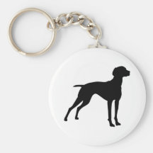 Silhouette de chien de Vizsla (noir) Porte-clefs