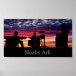 Silhouette de coucher du soleil posters