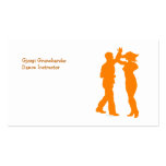 Silhouette de danse de rotation de danse de couple modèle de carte de visite