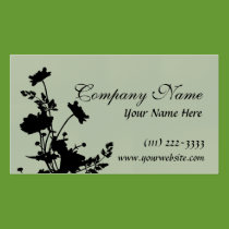 Silhouette de fleur sauvage cartes professionnelles