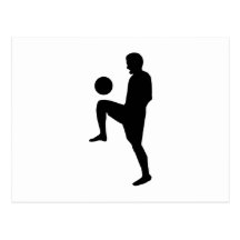 Silhouette de footballeur carte postale