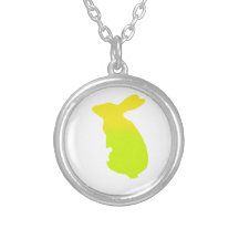 Silhouette de lapin pendentif