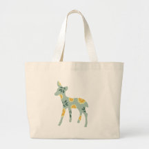 Silhouette de motif de pays de faon de cerfs commu sac fourre-tout