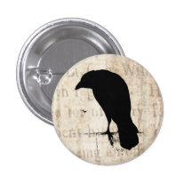 Silhouette de Raven - rétro Ravens vintage et corn Pin's