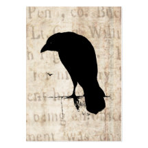 Silhouette de Raven - rétro Ravens vintage et corn Cartes De Visite Professionnelles