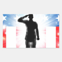Silhouette de soldat de forces armées de militaire autocollants