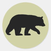 Silhouette d'ours noir adhésifs