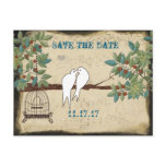Silhouette Doves Bird Cage Save the Date Postcard