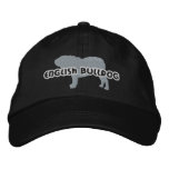 Silhouette English Bulldog Embroidered Hat embroidered hats