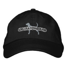 Silhouette English Foxhound Embroidered Hat