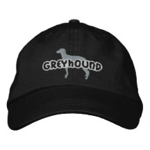 Silhouette Greyhound Embroidered Hat
