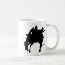 Silhouette - Horses - Bareback-Bronc Mug