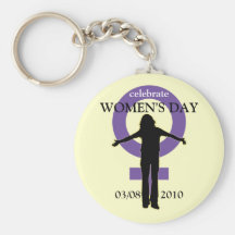 Silhouette Keychain du jour des femmes Porte-clef