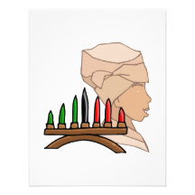 Silhouette Kinara Kwanzaa Personalized Invitation