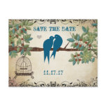 Silhouette Love Birds Bird Cage Tree Save the Date Post Cards