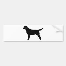 Silhouette noire classique de labrador retriever adhésifs pour voiture