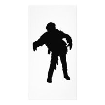 Silhouette noire de zombi cartes avec photo