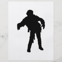 Silhouette noire de zombi tract customisé