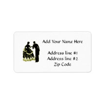 Silhouette of a Couple in Love Personalized Address Labels