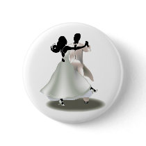 Silhouette of a Dancing Couple Buttons