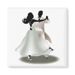 Silhouette of a Dancing Couple magnets