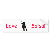 Silhouette of Salsa Dancers Bumper Sticker