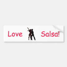 Silhouette of Salsa Dancers Bumper Sticker