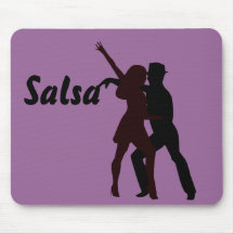 Silhouette of Salsa Dancers Mouse Pads