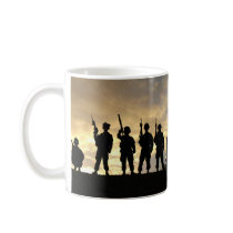 Silhouette of Soldiers in 101st Airborne Division Mugs