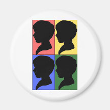 Silhouette Pop Art Magnet