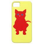 Silhouette rouge de chat coques iPhone 5 Case-Mate