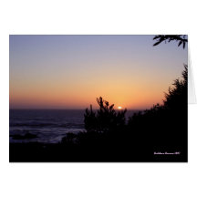 Silhouette Seascape Greeting Card