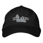 Silhouette Shih Tzu embroidered hats