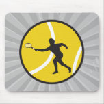 silhouette tennis vector design mousepad