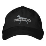 Silhouette Weimaraner embroidered hats