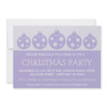 Silhouette Xmas Ornaments Invitations (Violet)