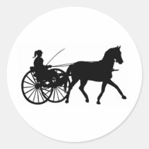 Silhouettes - Teamsters - Horses - Horse n Buggy Sticker