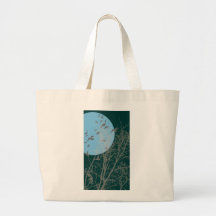 silhouscreen birds canvas bag