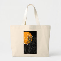 silhouscreen birds canvas bags