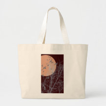 silhouscreen birds canvas bags