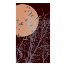 silhouscreen les oiseaux modèle de carte de visite