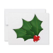 Silk contour holly personalized announcements