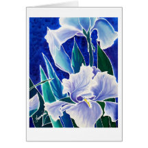 Silk_Iris Greeting Card