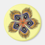 Silk Moth Wing Mandala Magnet