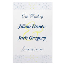 Silktones Dotty White Wedding Program Flyer