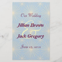 Silktones Sunstar Wedding Program Flyer