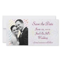 Silktones White Save The Date Personalized Photo Card