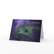 Silky Purple Peacock Feather