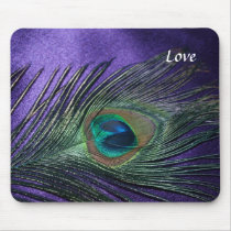 Silky Purple Peacock Feather